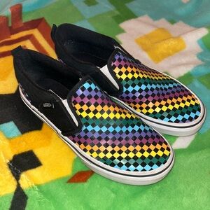 Rainbow Checkered Vans